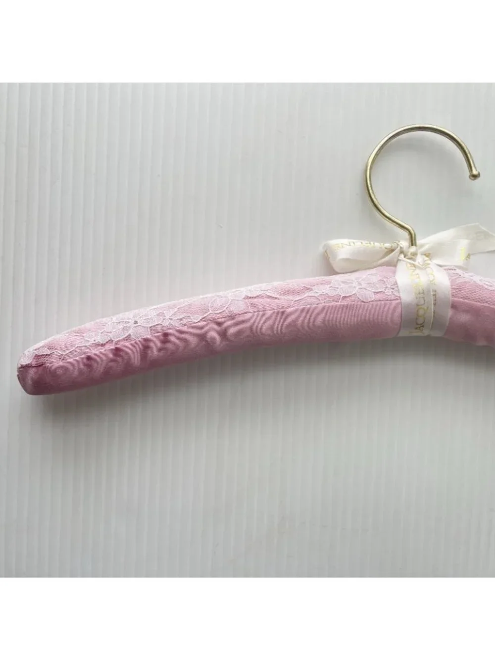 Jacqueline Ferrar Lace Clothing Hanger Padded Pink Bridal Wedding Dress Lingerie